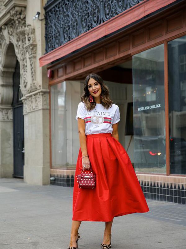 chân váy đỏ giá tốt Tháng 8 2023 Chân váy  Mua ngay Thời Trang Nữ   Shopee Việt Nam