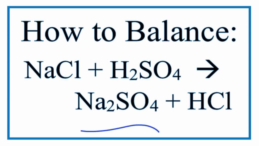 NaCl + H2SO4 → NaHSO4 + HCl